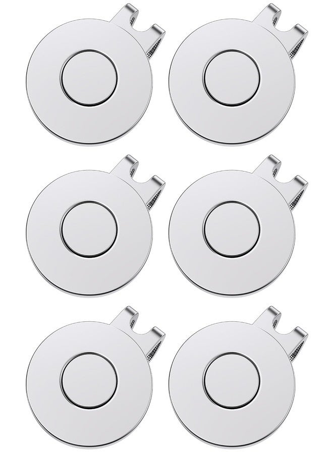 GreenHaven Golf Hat Clips Magnetic Golf Ball Marker Holders for Golf Hats Caps Pants Gloves Bags Visors Belts Nickel-Plated Alloy Clips for Metal Golf Ball Markers (Ball Marker Not Included), 6 Pack - Image 1